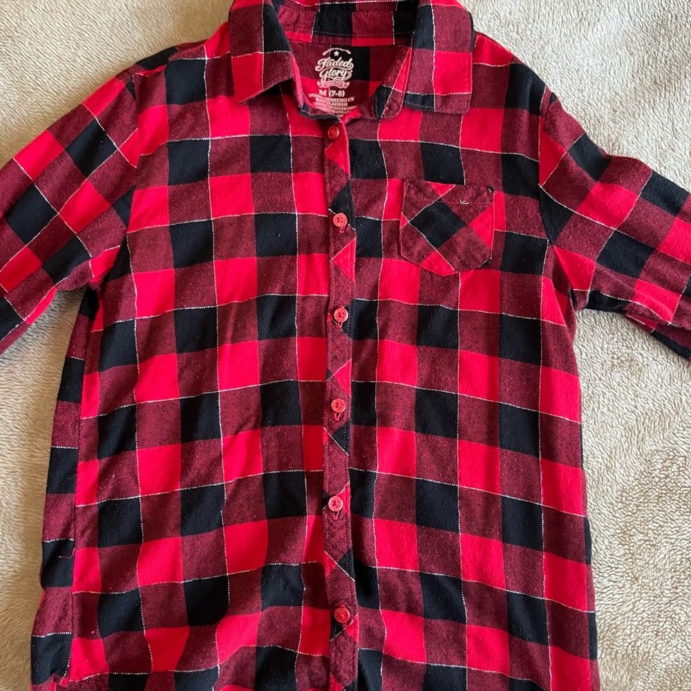 Boys Buffalo Plaid long sleeved shirt